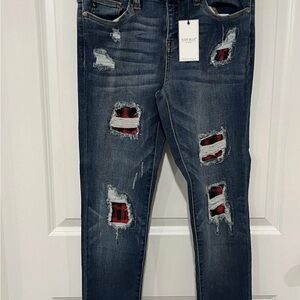 Judy Blue Skinny Distressed Blue Jeans